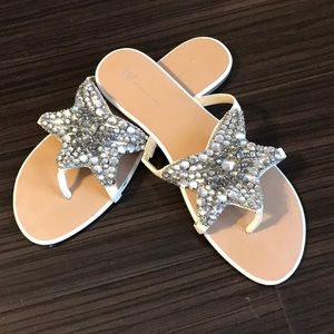 Jeweled Starfish leather sandals - 8.5